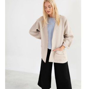 Linen Jacket for Women / Linen Blazer in CAMEL - L